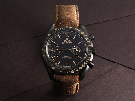 omega speedmaster chronograph quartz dark side of the moon replica|omega speedmaster dark side review.